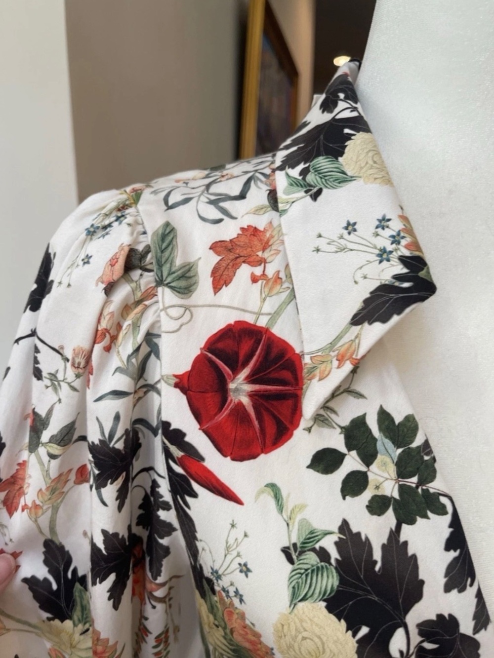 Alice + Olivia Alisa Vanilla Kiss Faux Wrap Shirt Mini Dress NWT Sz 8 - Picture 16 of 16